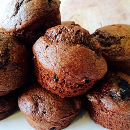 Recette NutriSimple Muffins sans blé au chocolat, aux fruits et à l'avoine 