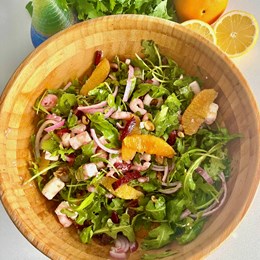 Recette NutriSimple Salade d'orange aux crevettes
