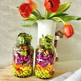Recette NutriSimple Salade asiatique colorée en pot