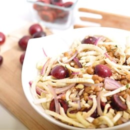 Recette NutriSimple Salade de fenouil aux cerises et lentilles