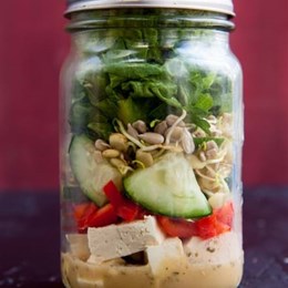 Recette NutriSimple Salade en pot Mason style asiatique 