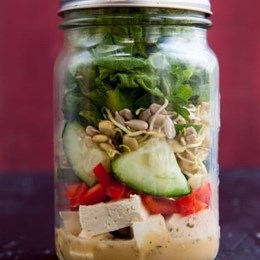 Recette NutriSimple Salade en pot Mason style asiatique