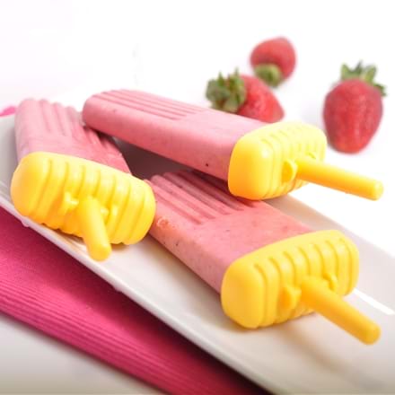 Recette NutriSimple Sucettes glacées aux fraises et melon d’eau