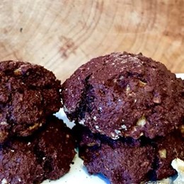 Recette NutriSimple Biscuits décadents sans farine au chocolat et à la noix de Grenoble
