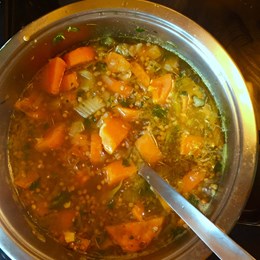 Recette NutriSimple Soupe aux patates douces, lentilles et fines herbes