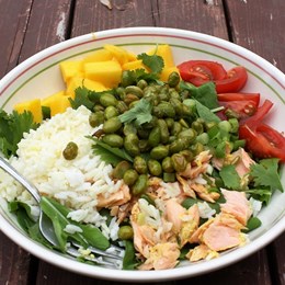 Recette NutriSimple Salade « poke » saumon et edamame