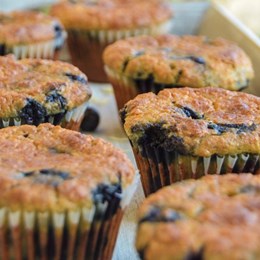 Recette NutriSimple Muffins aux pois chiches, bleuets et chocolat noir 