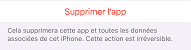 Supprimer l'app