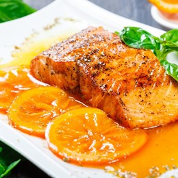Recette NutriSimple Filet de truite ou saumon à l'orange
