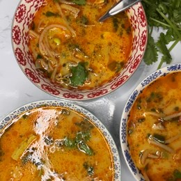 Recette NutriSimple Soupe thaïlandaise végétalienne protéinée