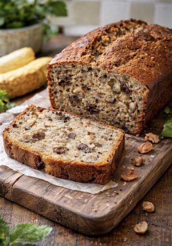 Pain aux bananes, noix et raisins secs façon NutriSimple