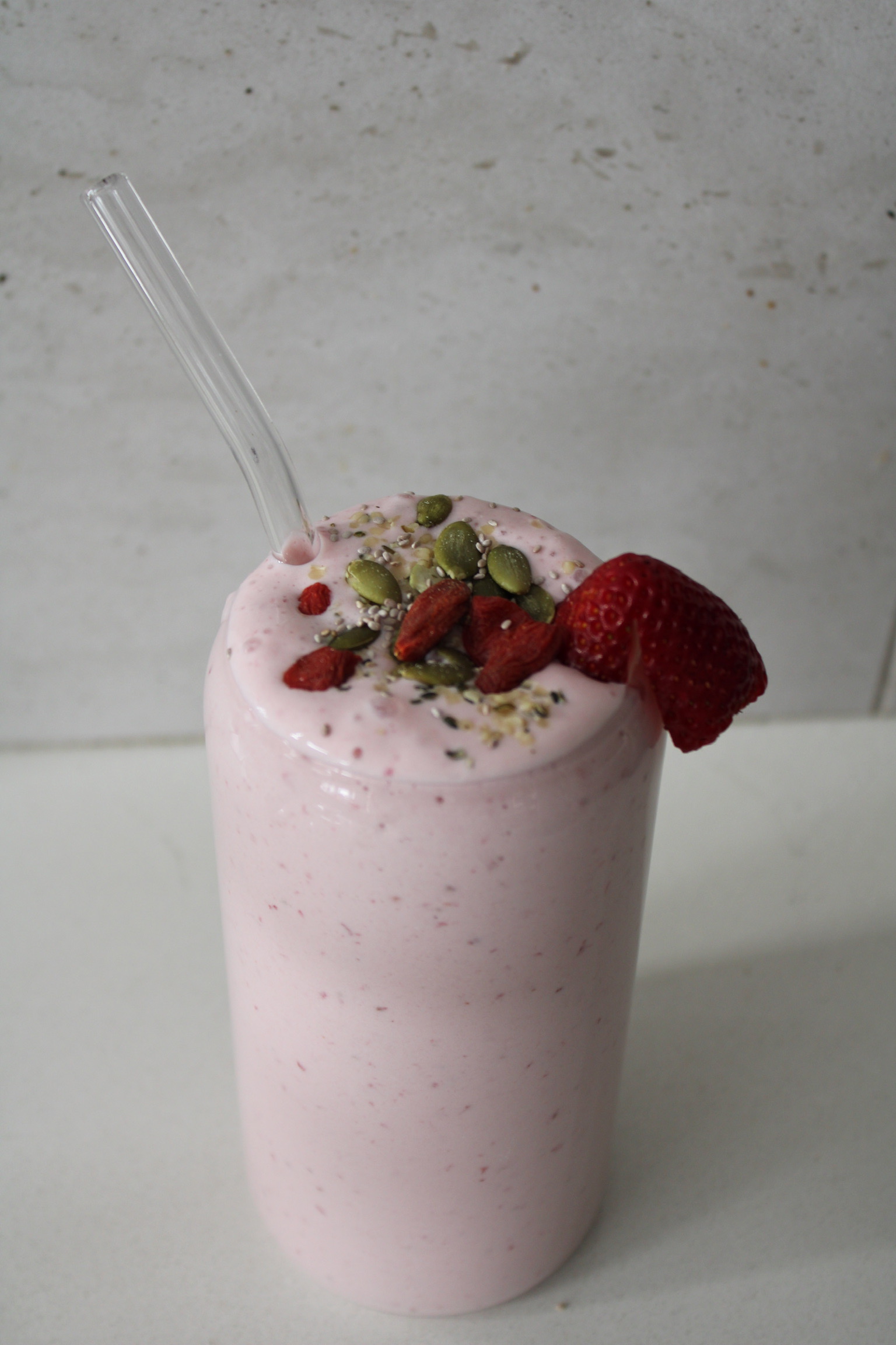 Smoothie cheesecake aux fraises
