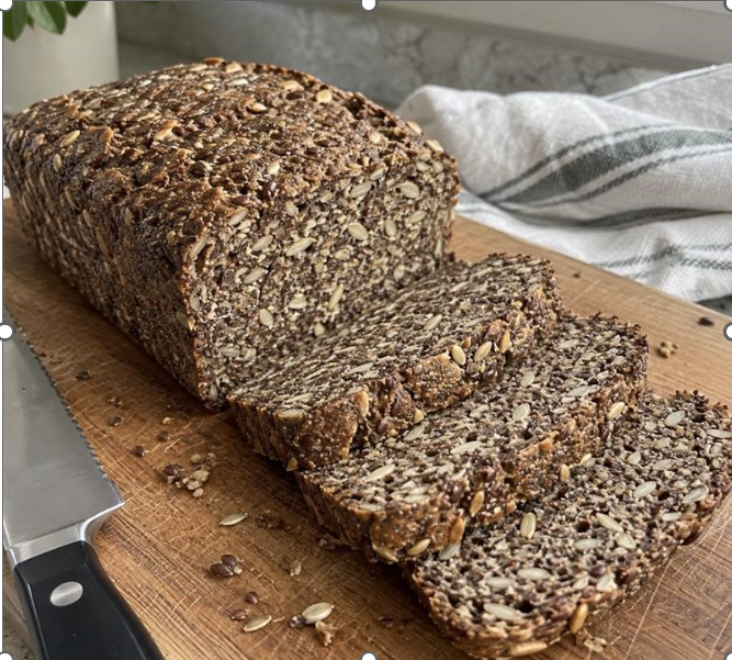 Pain aux graines riche en fibres solubles  