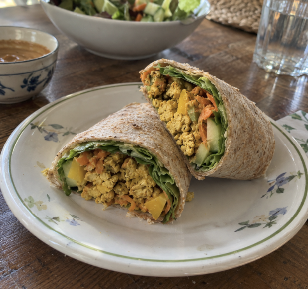 Wraps au tofu brouillé
